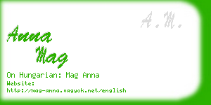 anna mag business card